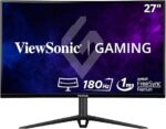 VIEWSONIC 27" 2K 1500R Curved Gaming Monitor, 165Hz refresh rate, 1ms,HDMI (2.0)*2, DP (1.4)*1, USB-A 3.1*3 (charging port*1), USB-B 3.1*1, 3.5 Audio out *1, Micro USB*1