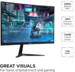 VIEWSONIC 27" 2K 1500R Curved Gaming Monitor, 165Hz refresh rate, 1ms,HDMI (2.0)*2, DP (1.4)*1, USB-A 3.1*3 (charging port*1), USB-B 3.1*1, 3.5 Audio out *1, Micro USB*1 - Image 7
