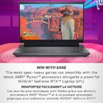 Dell G15 G5535 GAMING AMD Ryzen? 7 7840HS 512GB SSD 16GB 15.6" (1920x1080) 3ms 165Hz WIN11 NVIDIA? RTX 4060 8192MB DARK SHADOW GRAY Backlit Keyboard - Image 6